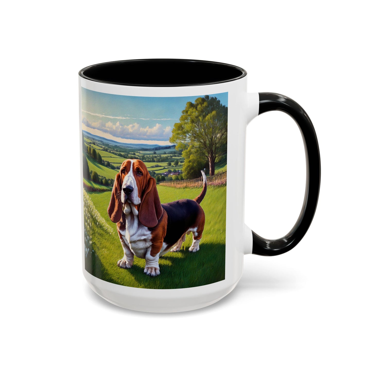 Basset Hound -- Ceramic Accent Coffee Mug (11, 15oz)
