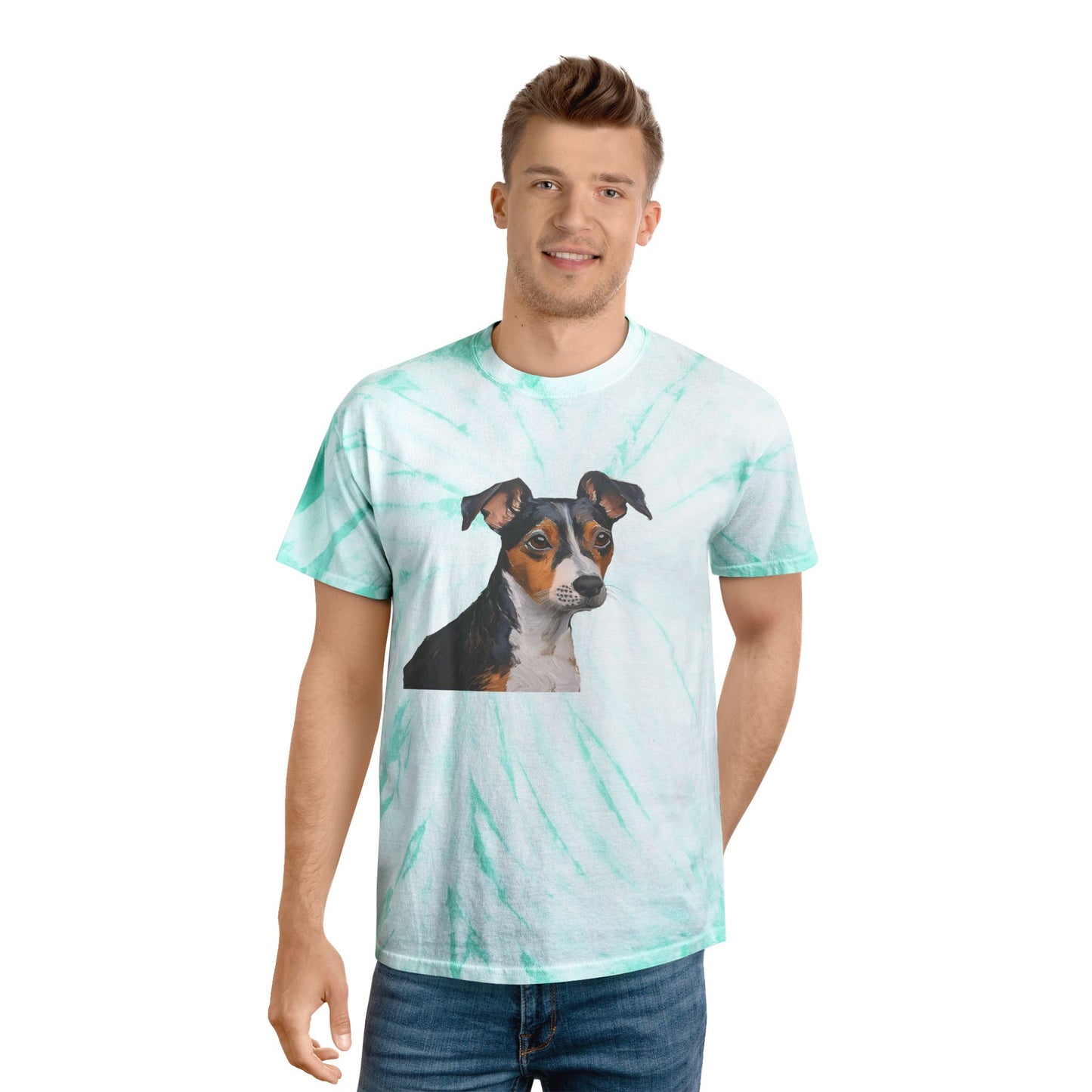 Teddy Roosevelt Terrier Tie-Dye Tee, Cyclone