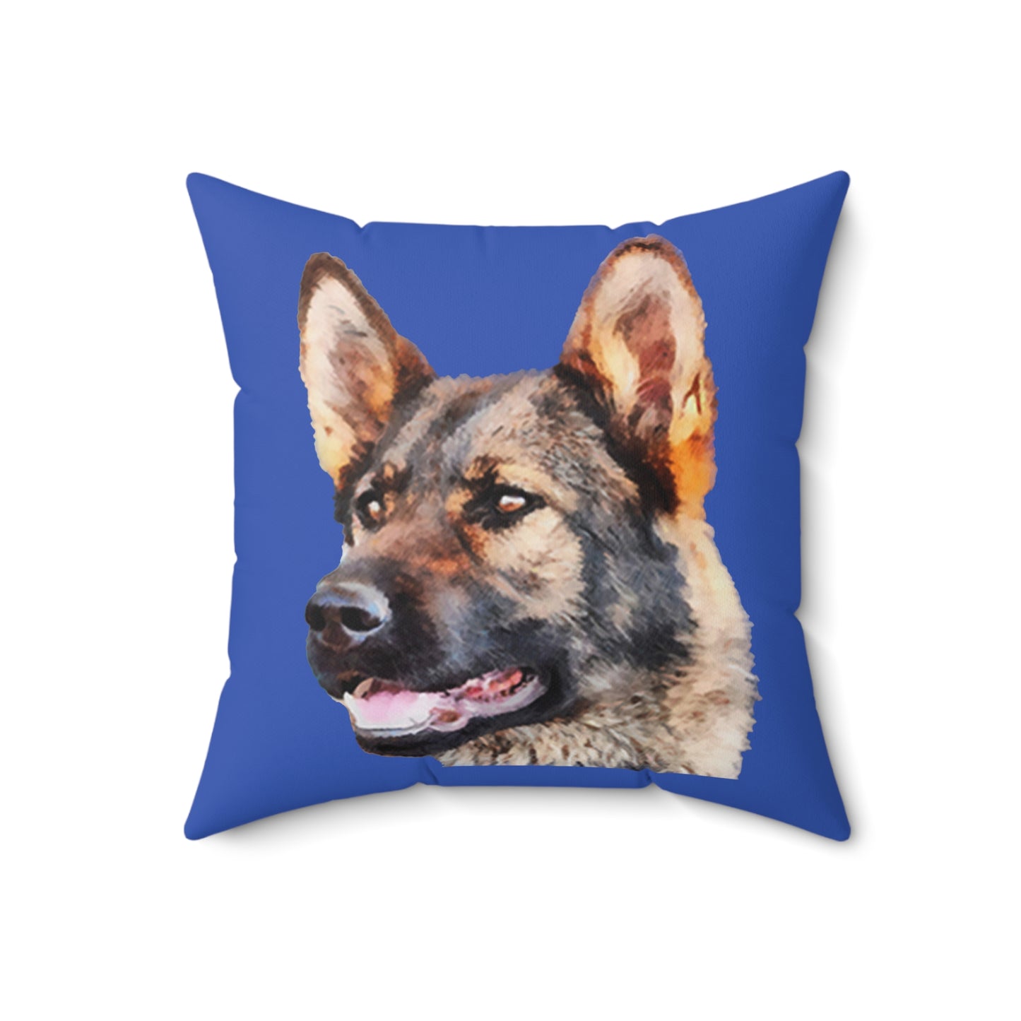 German Shepherd 'Hans' Spun Polyester Throw Pillow