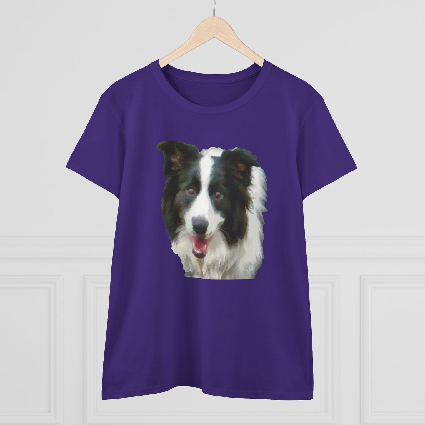 Border Collie '#2' Women's Midweight Cotton Tee