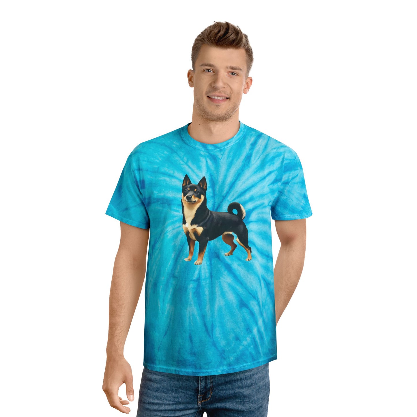Black & Tan Shiba Inu - Tie-Dye Tee, Cyclone