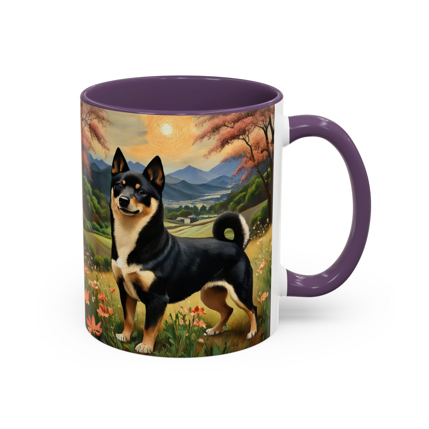 Shiba Inu - Black and Tan -- Ceramic Accent Coffee Mug (11, 15oz)