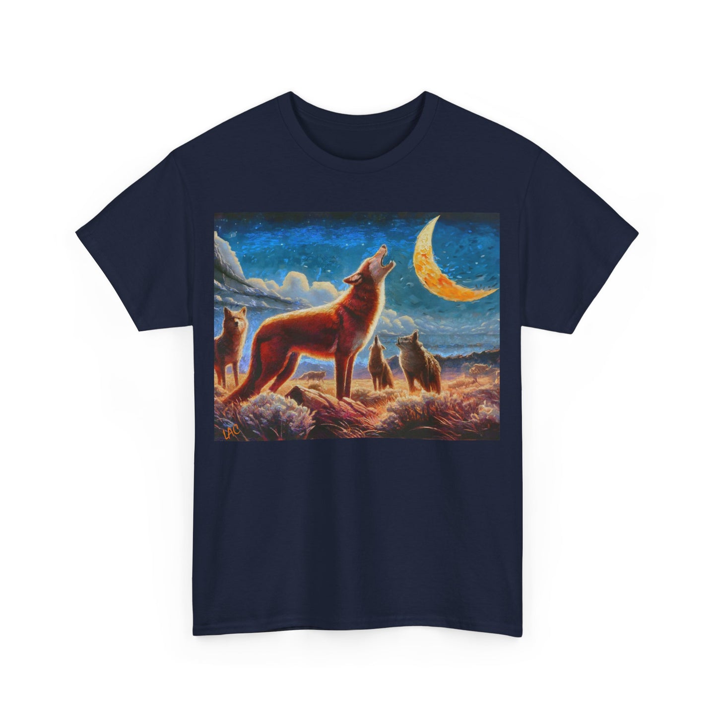 Coyotees in Moonlight Unisex Heavy Cotton Tee