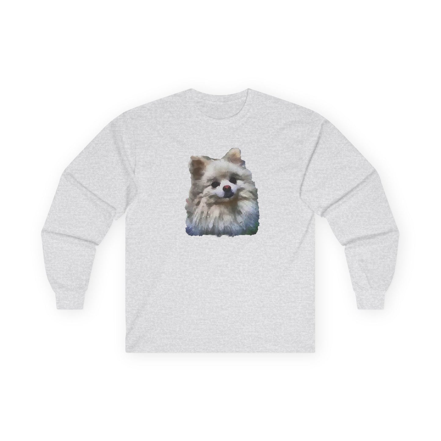 Pomeranian 'Snowball' Unisex Cotton Long Sleeve Tee