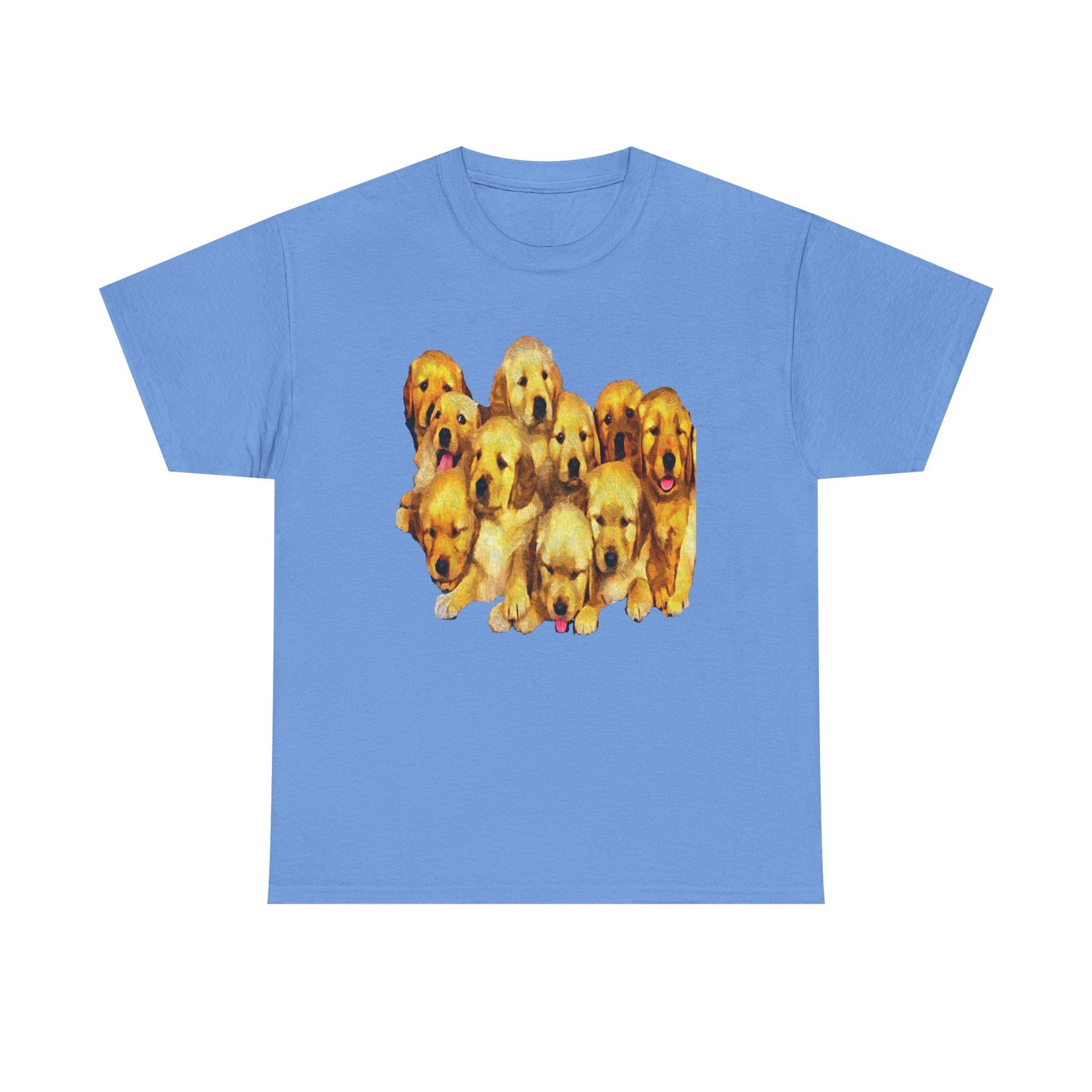 Golden Retriever Puppies Unisex Heavy Cotton Tee