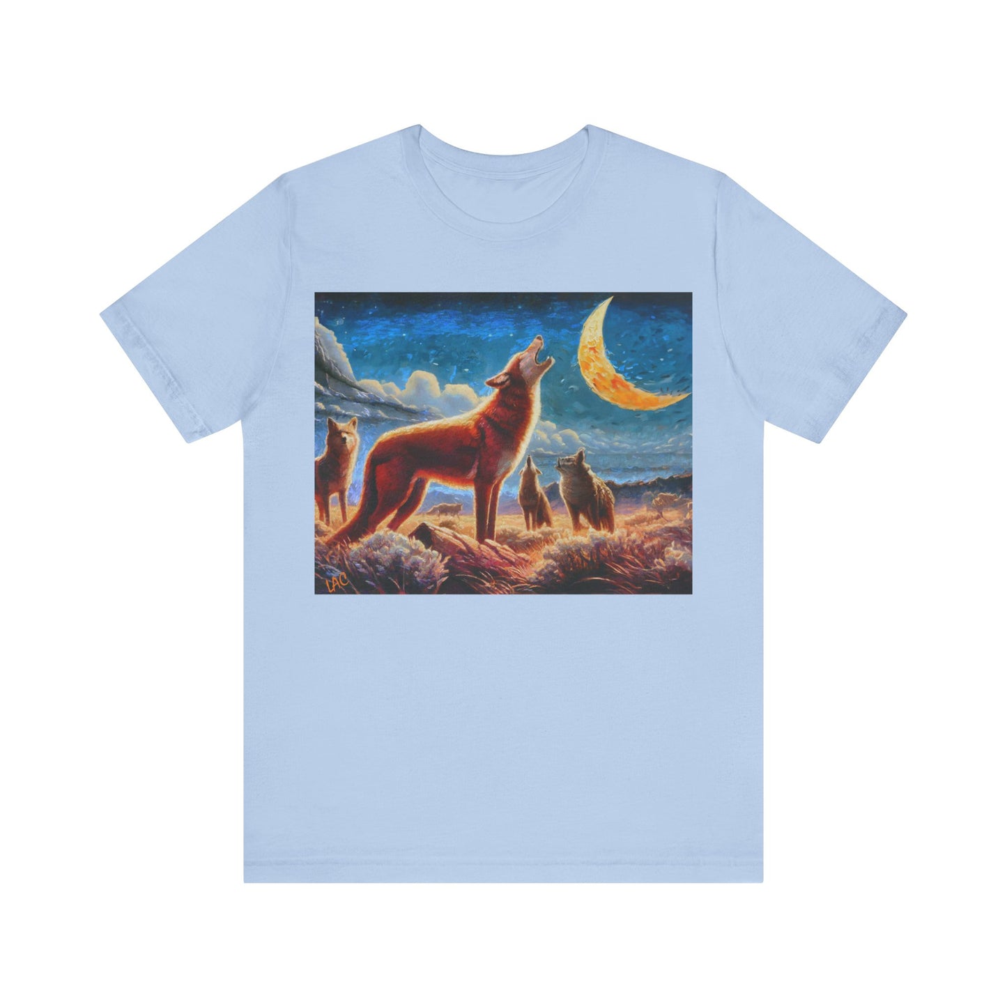 Coyotes in Moonlight Unisex Jersey Short Sleeve Tee