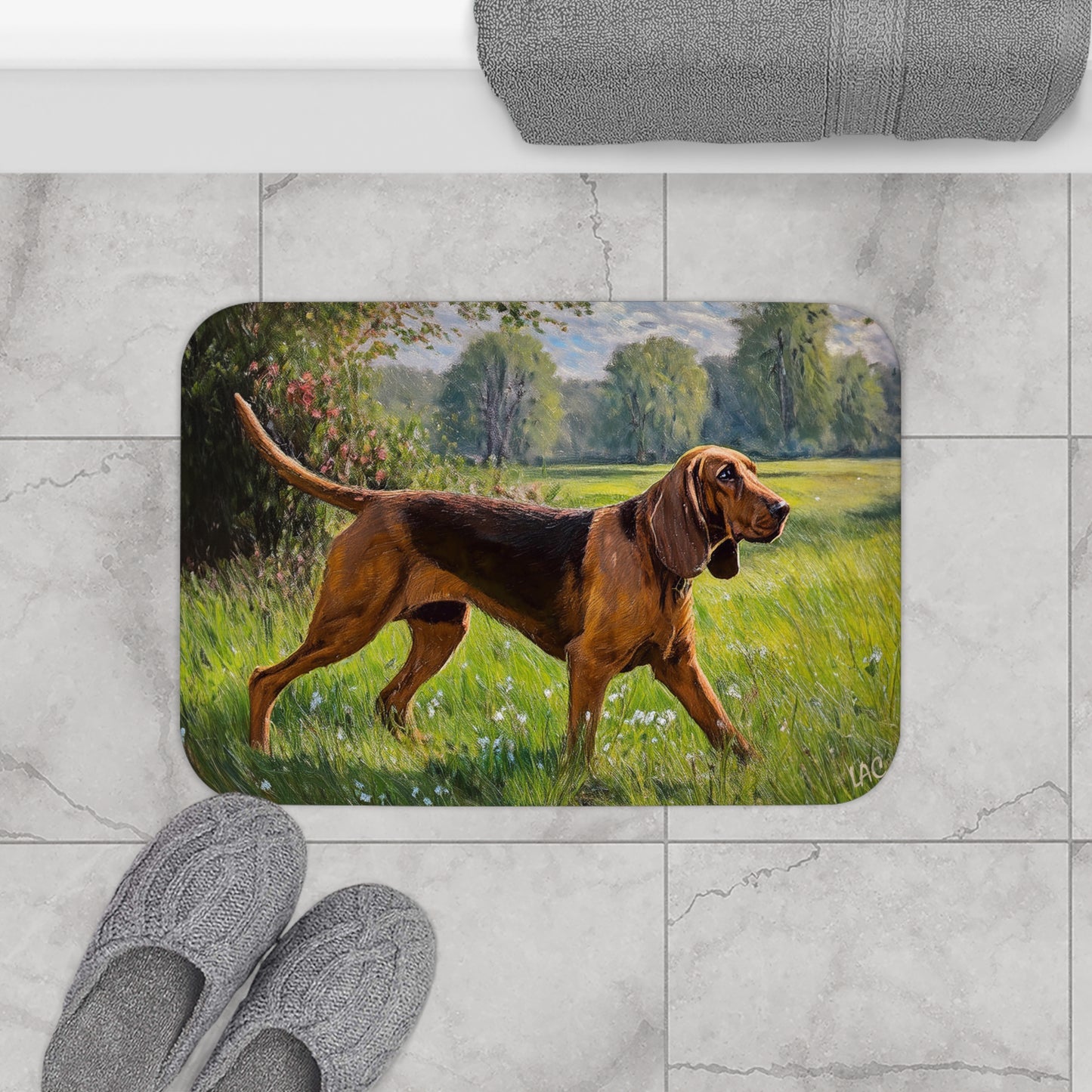 Bloodhound Bathroom Rug Mat – Comfort Meets Style