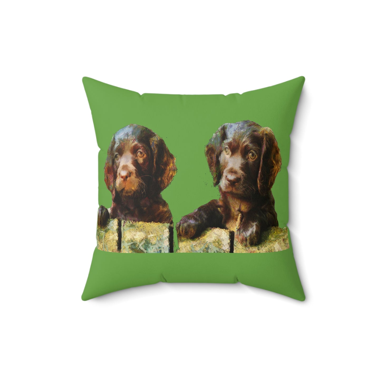 Boykin Spaniels Spun Polyester Throw Pillow