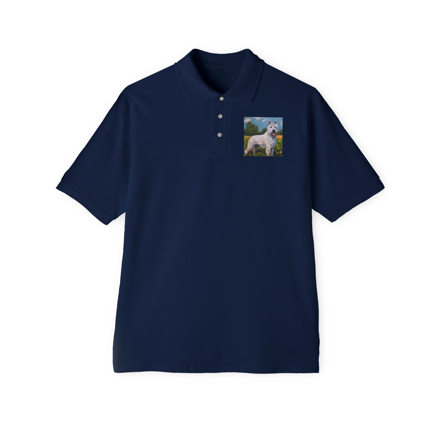 Bouvier des Ardennes Men's Piqué Polo Shirt