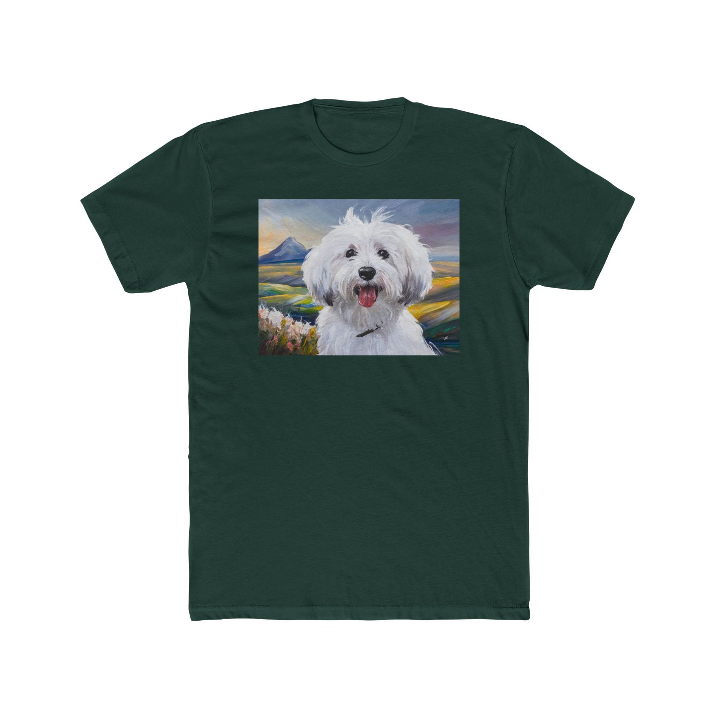 Coton de Tulear Men's Fitted Cotton Crew Tee