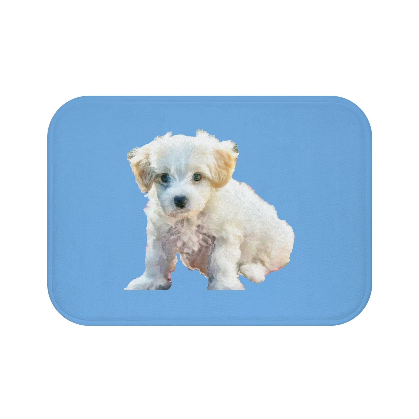 Elegant Bichon Frise Bathroom Rug Mat