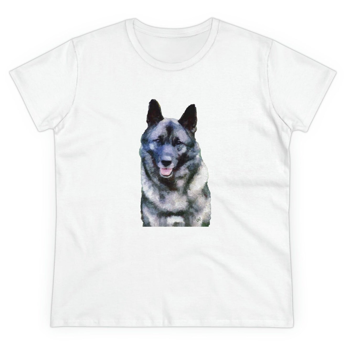 Norwegian Elkhound Women's Midweight Cotton Tee