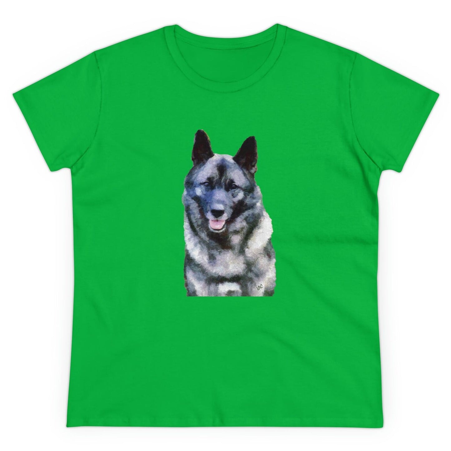 Norwegian Elkhound Women's Midweight Cotton Tee