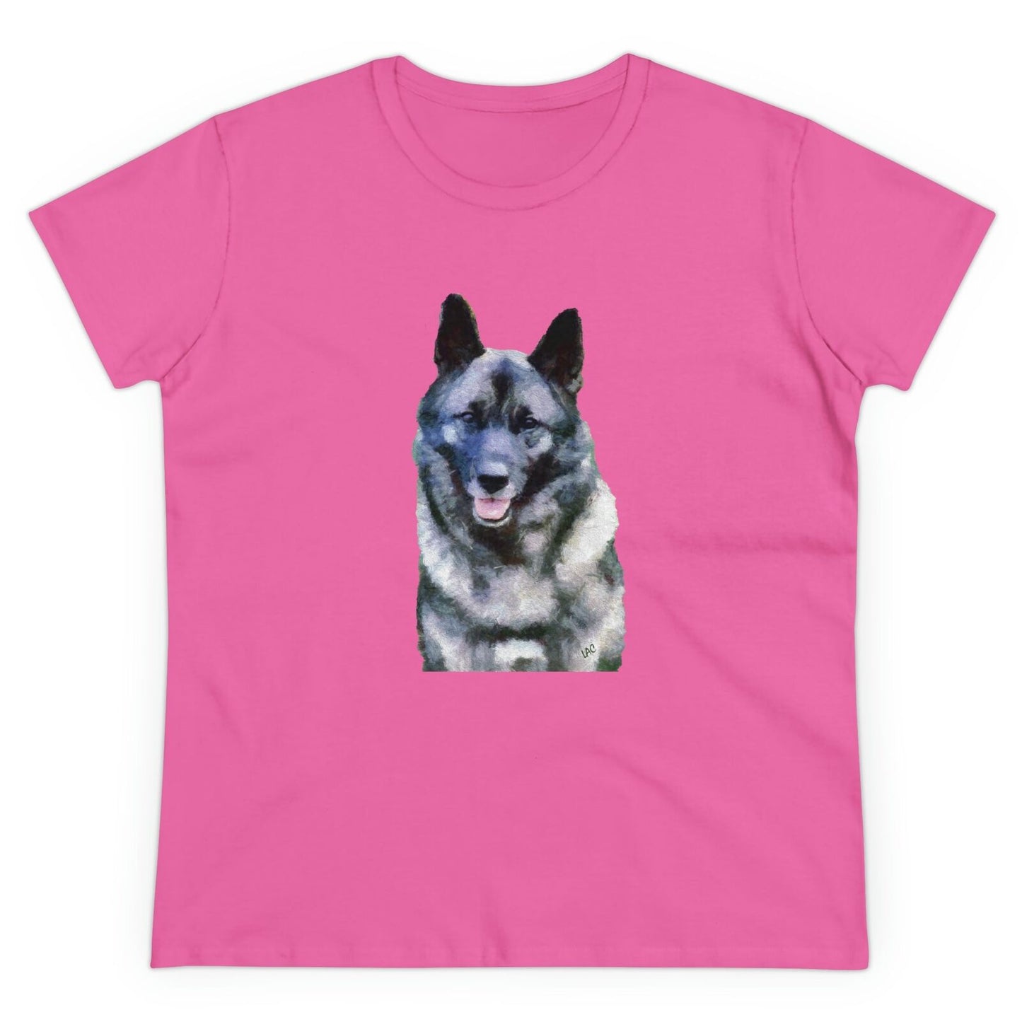 Norwegian Elkhound Women's Midweight Cotton Tee
