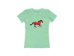 Horse 'Old Red' Women's Slim Fit Ringspun Cotton T-Shirt