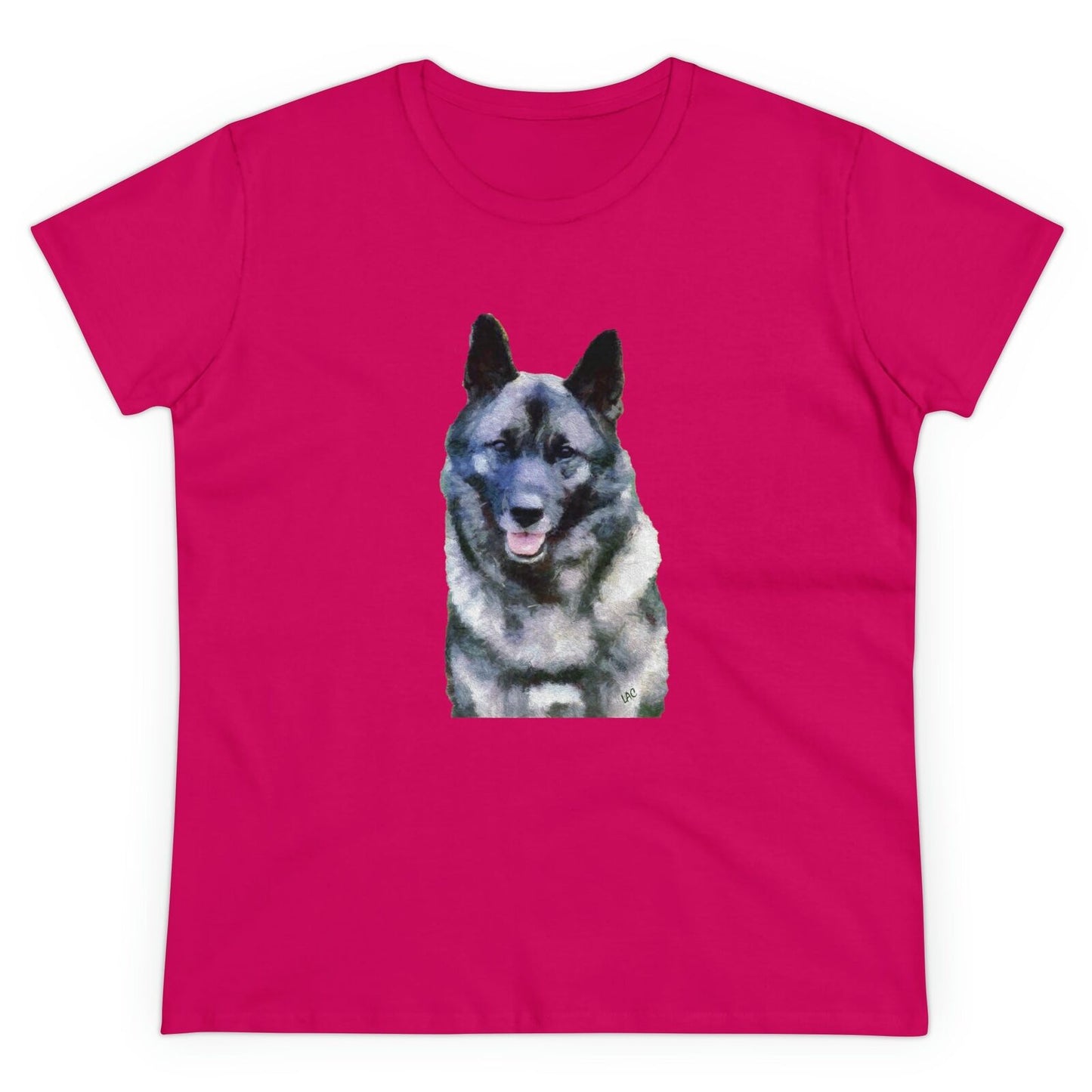 Norwegian Elkhound Women's Midweight Cotton Tee