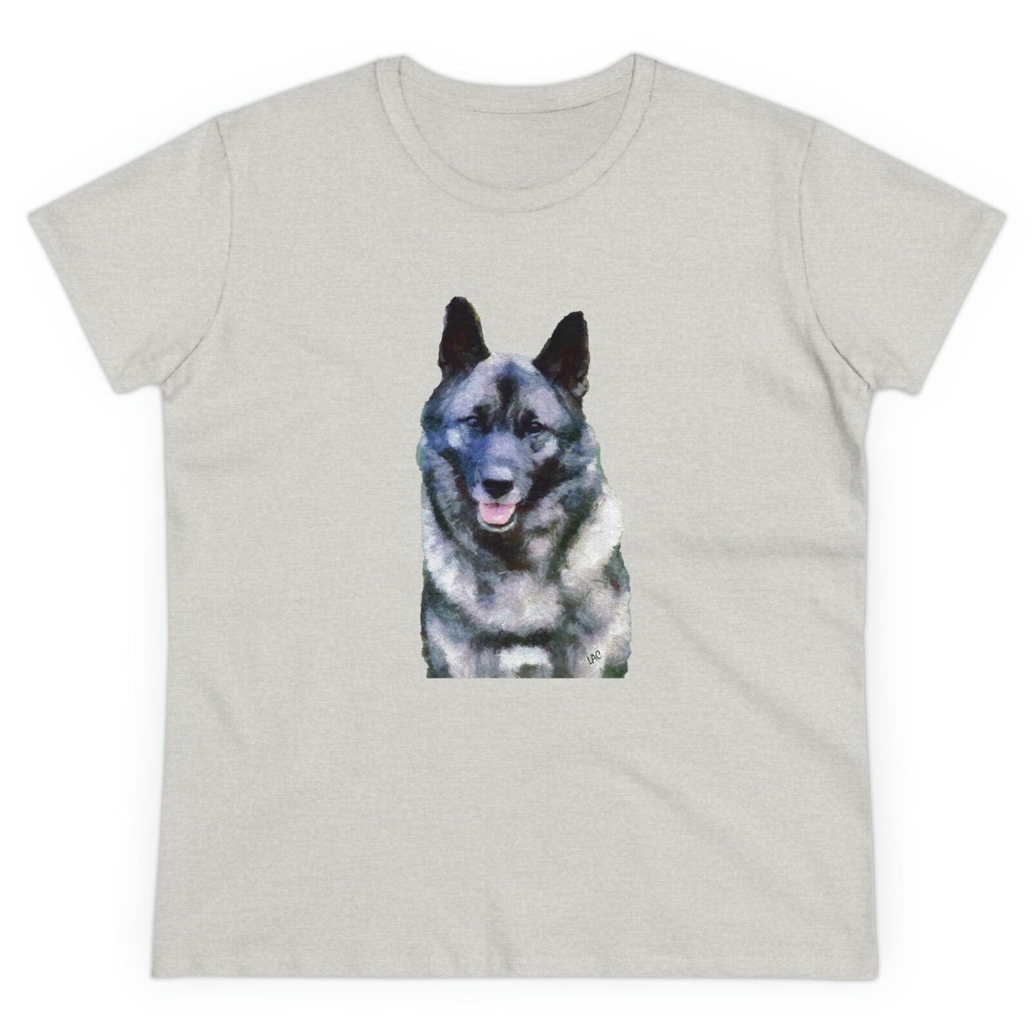 Norwegian Elkhound Women's Midweight Cotton Tee