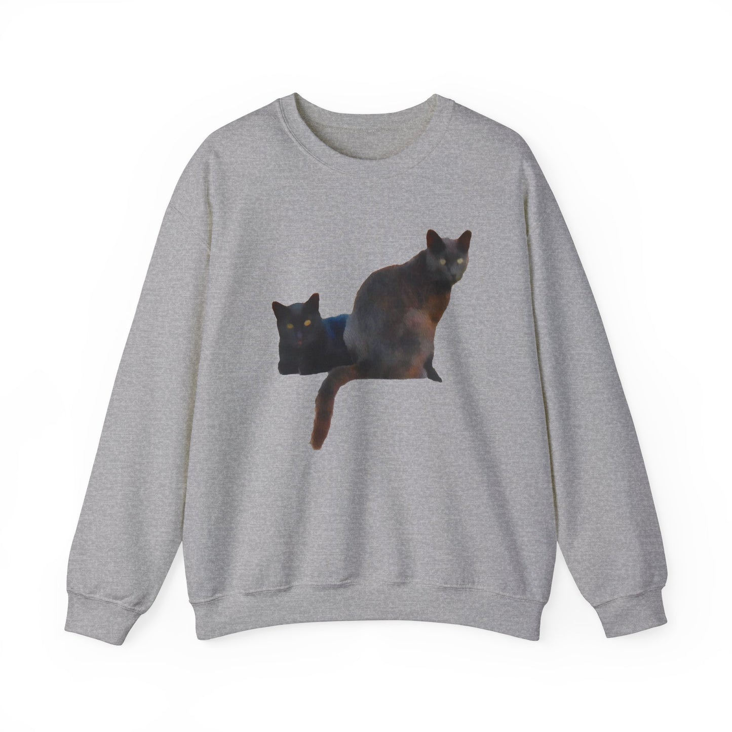 Black Cats 'Sifnos Sisters' Unisex 50/50 Crewneck Sweatshirt