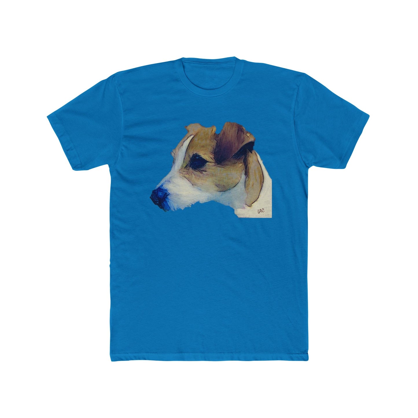 Parson Jack Russell Terrier - Men's Fitted Cotton Crew Tee