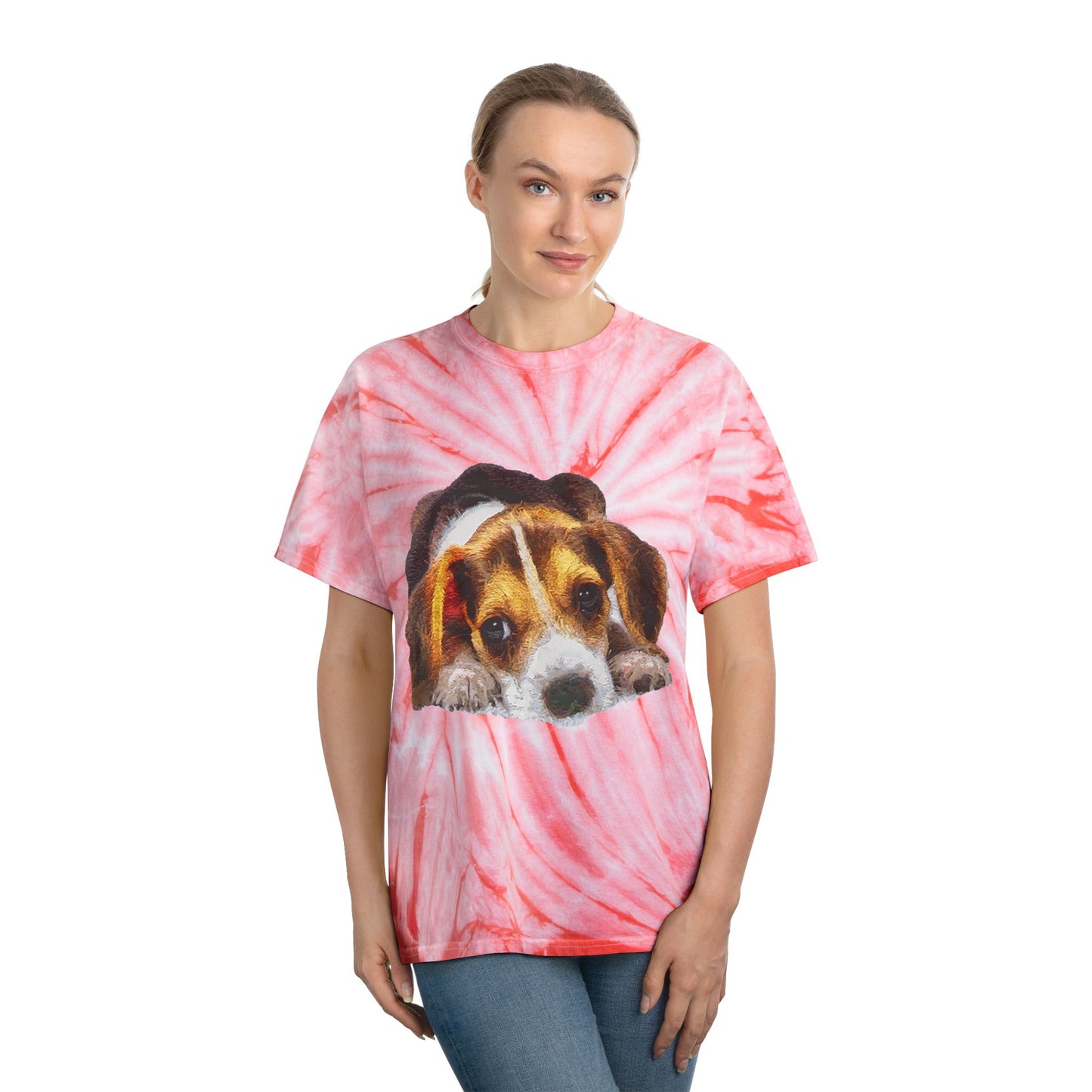 Beagle 'Daisy Mae' Unisex Cotton Tie-Dye Tee, Cyclone