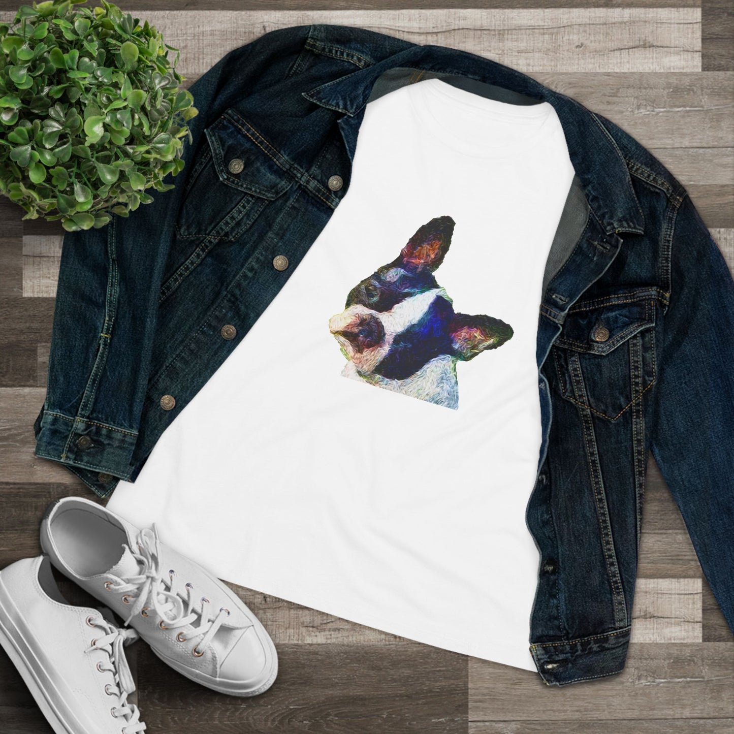 Boston Terrier 'Skipper' Women's Relaxed Fit Cotton Tee
