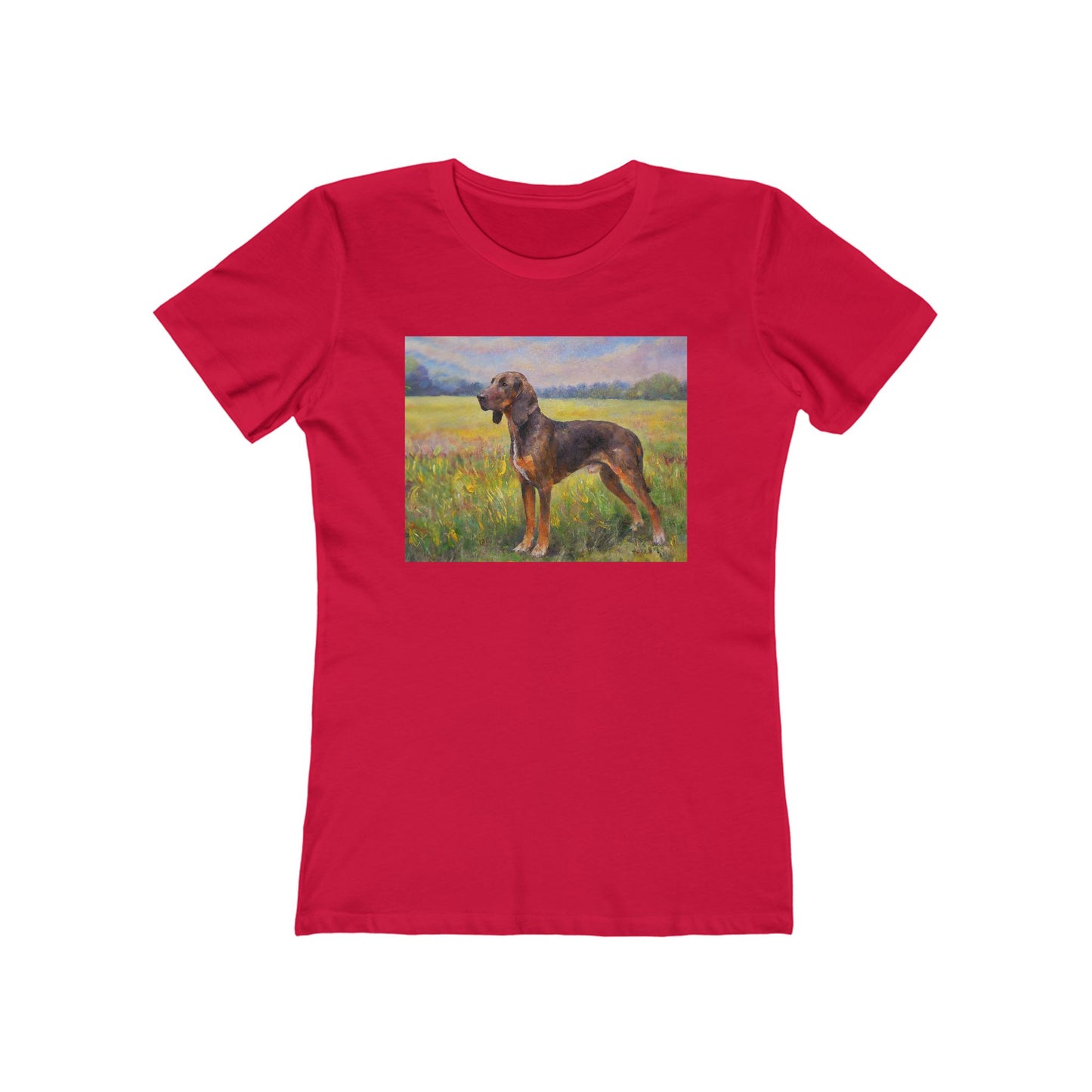Plott Hound Slim Fitted Women's Ringspun Cotton Tee