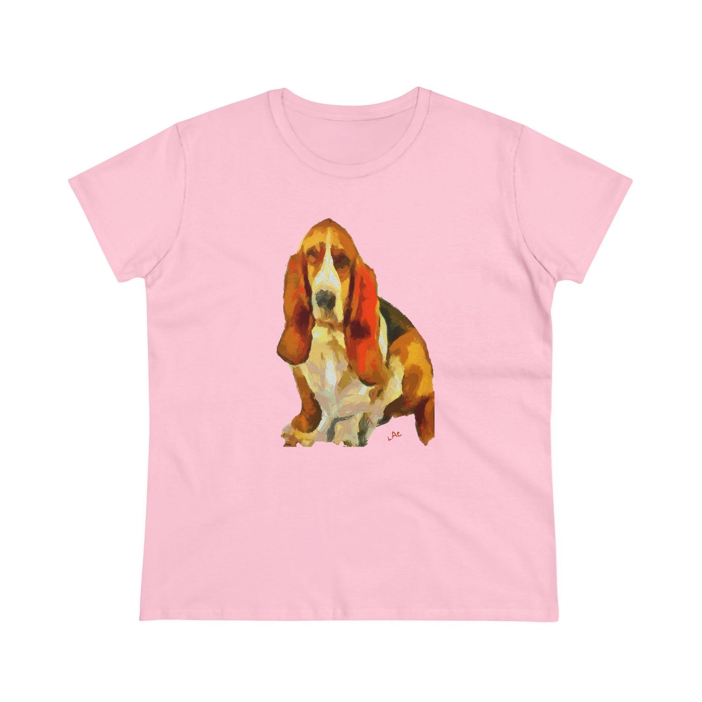 Basset Hound 'Lautrec' Women's Midweight Cotton Tee