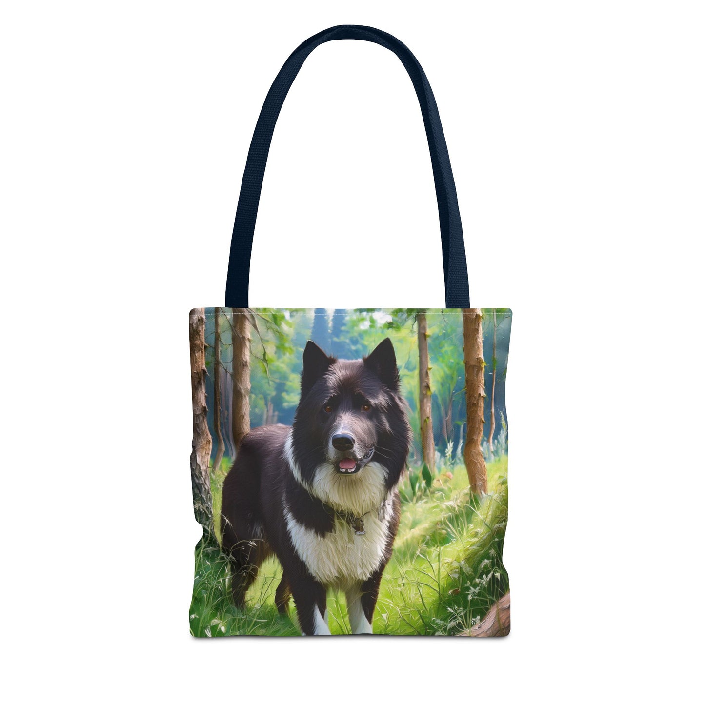 Karelian Bear Dog Polyester Tote Bag (AOP)