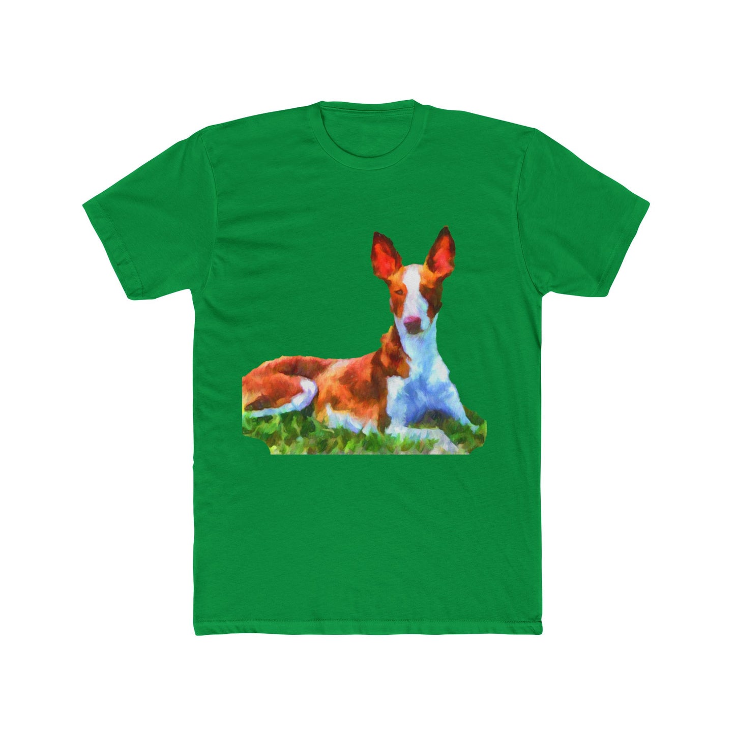 Ibizan Hound Men's Fitted Cotton Crew Tee