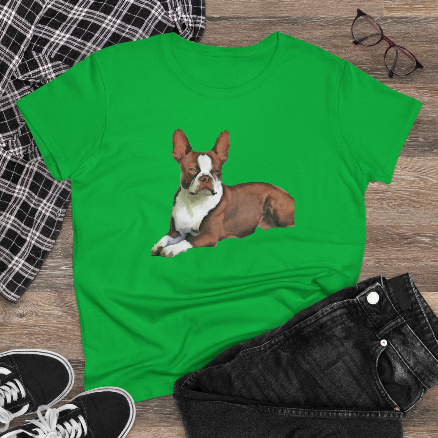 Boston Terrer 'Seely' Women's Midweight Cotton Tee