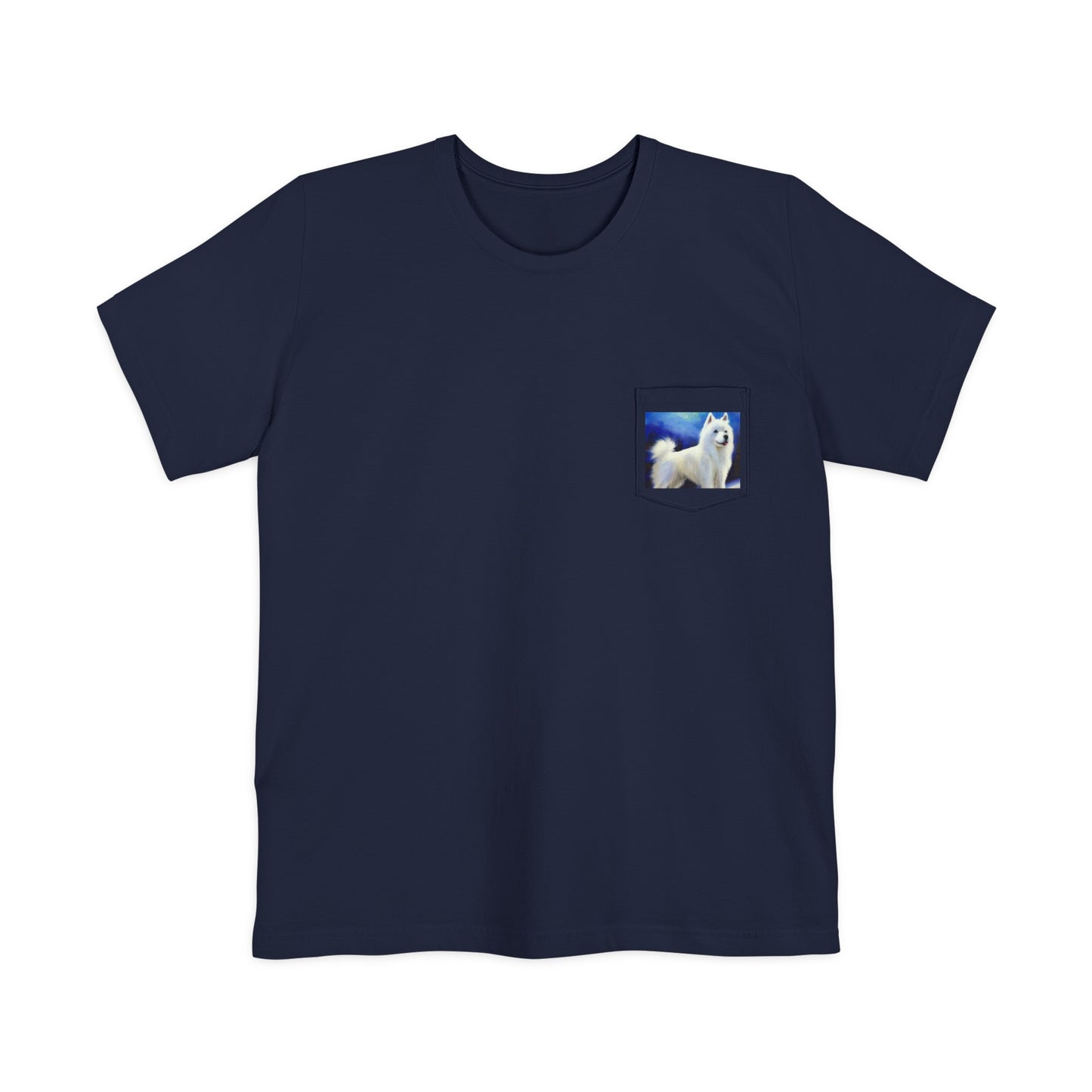 American Eskimo Dog Unisex Pocket T-shirt