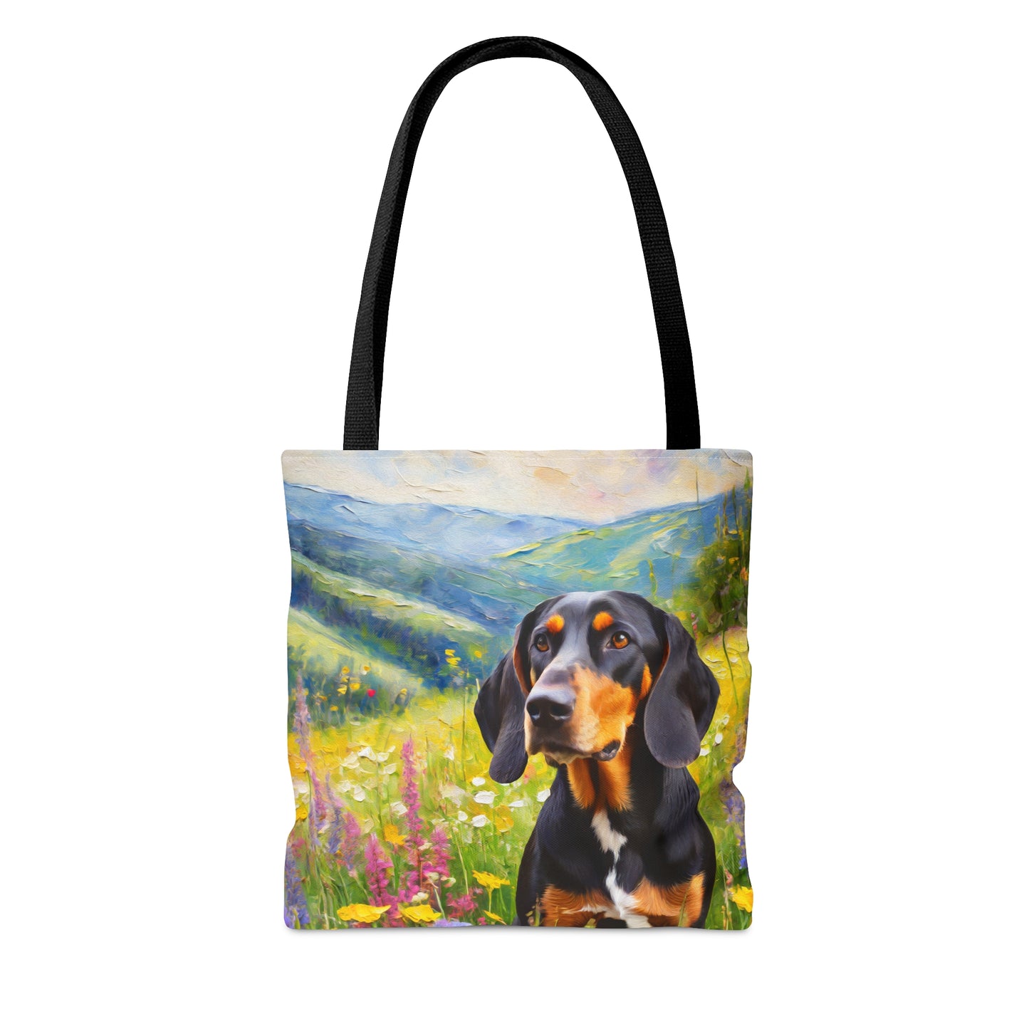 Black & Tan Coonhound Tote Bag