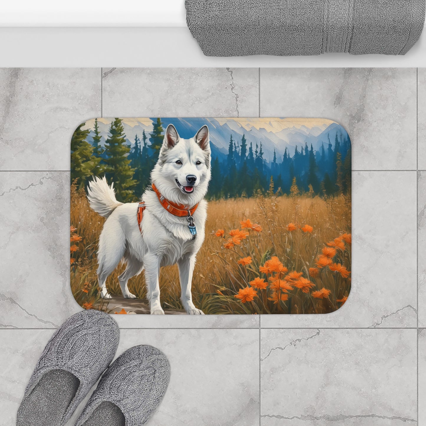 Yakutian Laika Bathroom Rug Mat