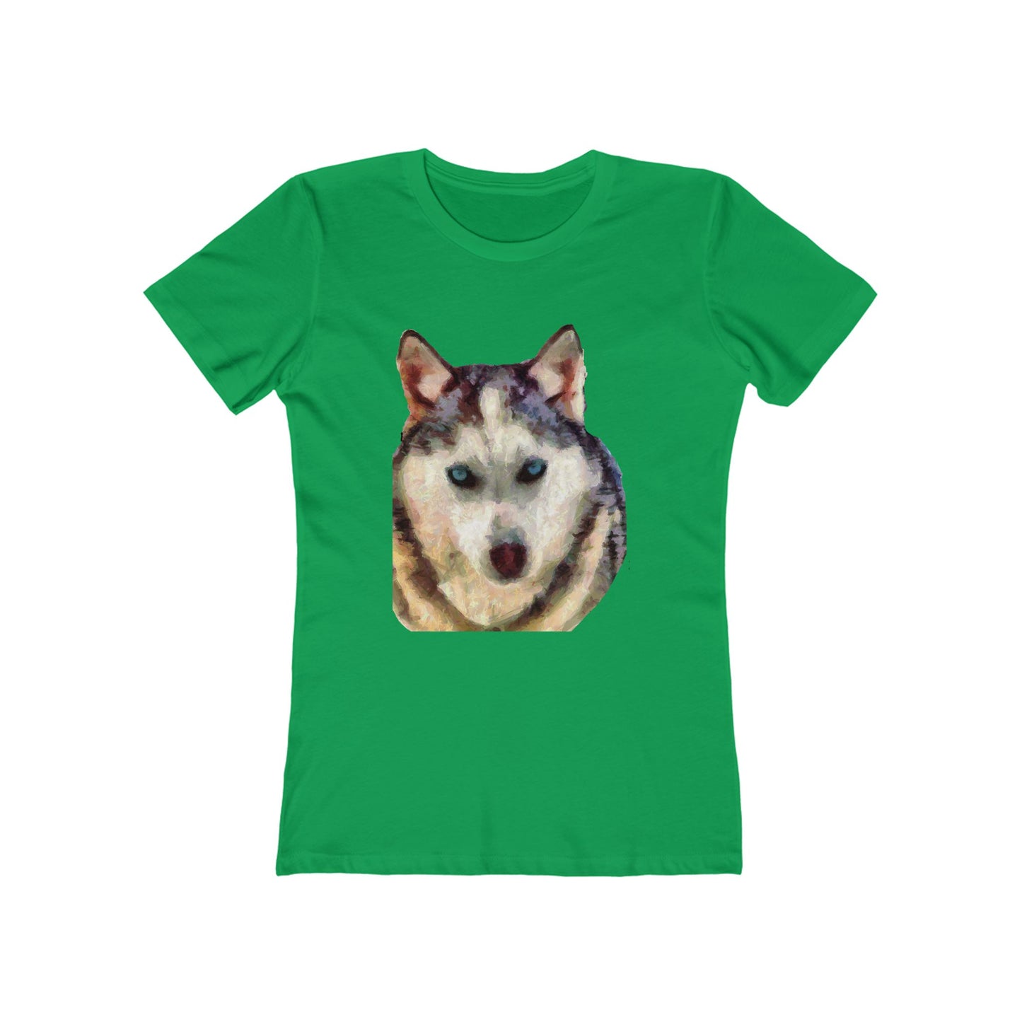 Siberian Husky 'Sacha' - Women's Slim Fit Ringspun Cotton T-Shirt