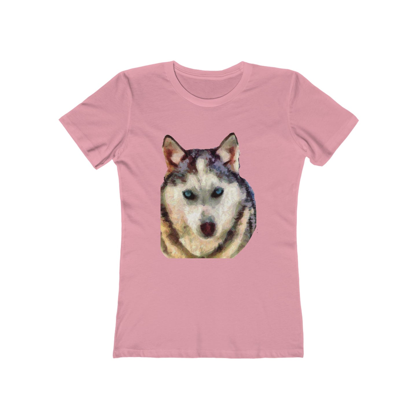 Siberian Husky 'Sacha' - Women's Slim Fit Ringspun Cotton T-Shirt