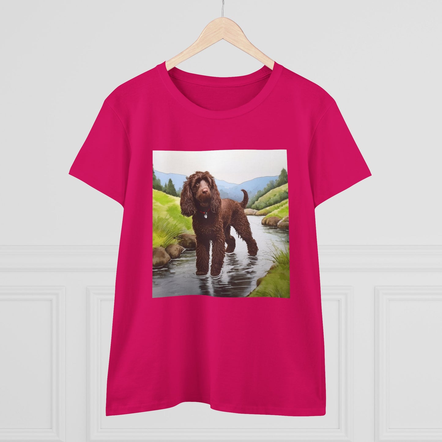 Irish Water Spaniel Women's Midweight Cotton Tee