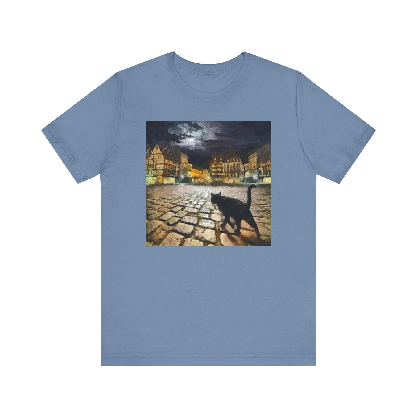 Night Cat Prowling - Unisex Jersey Short Sleeve Tee