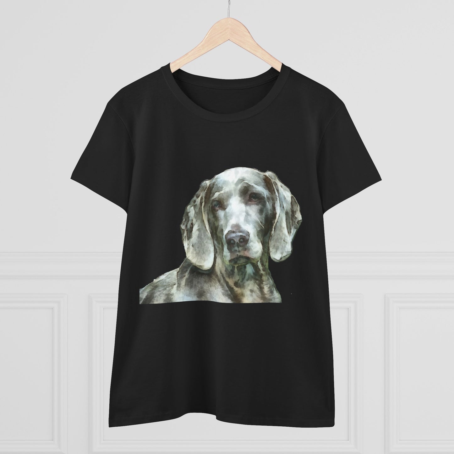 Weimaraner 'Greyson' Women's Midweight Cotton Tee