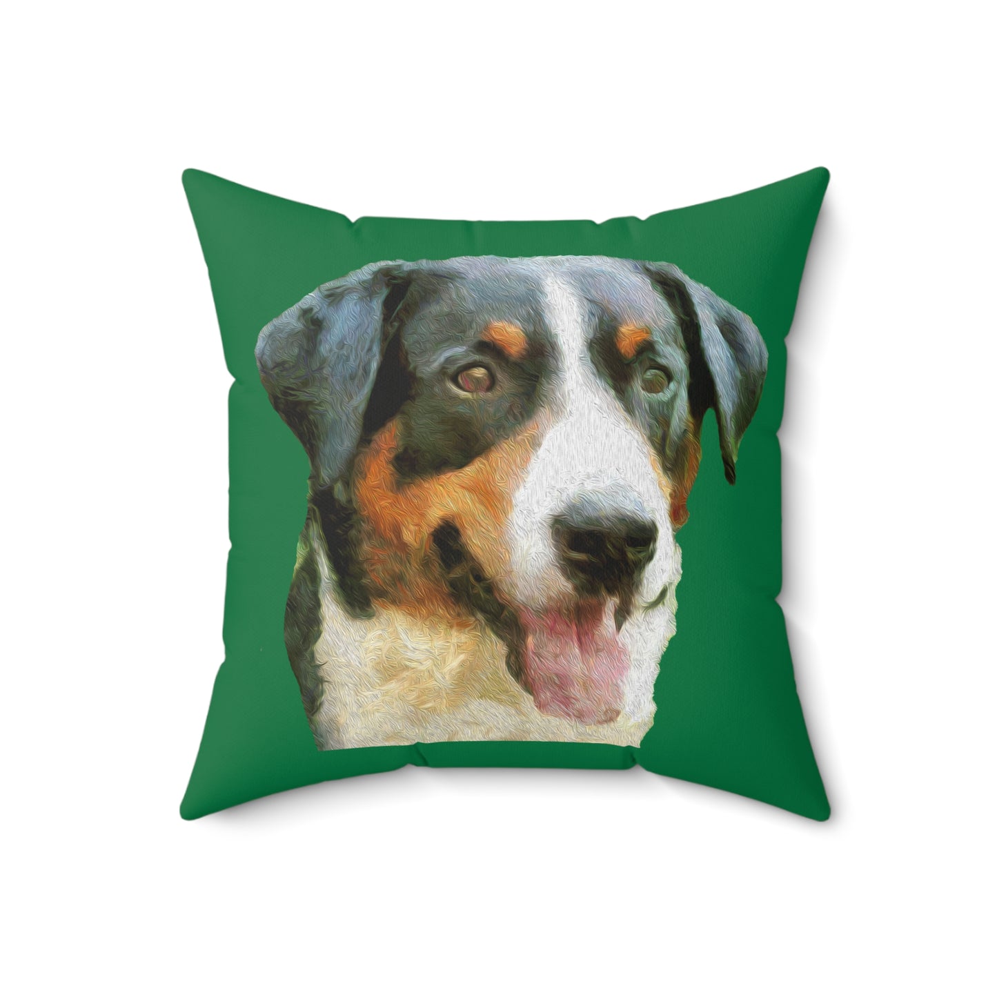 Appenzeller Sennenhund Spun Polyester Throw Pillow