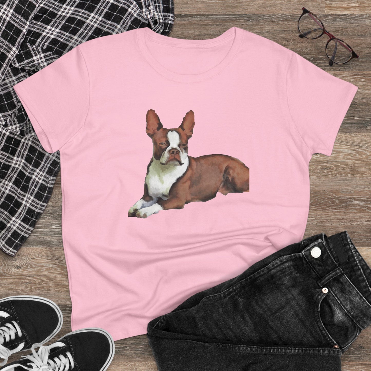 Boston Terrer 'Seely' Women's Midweight Cotton Tee