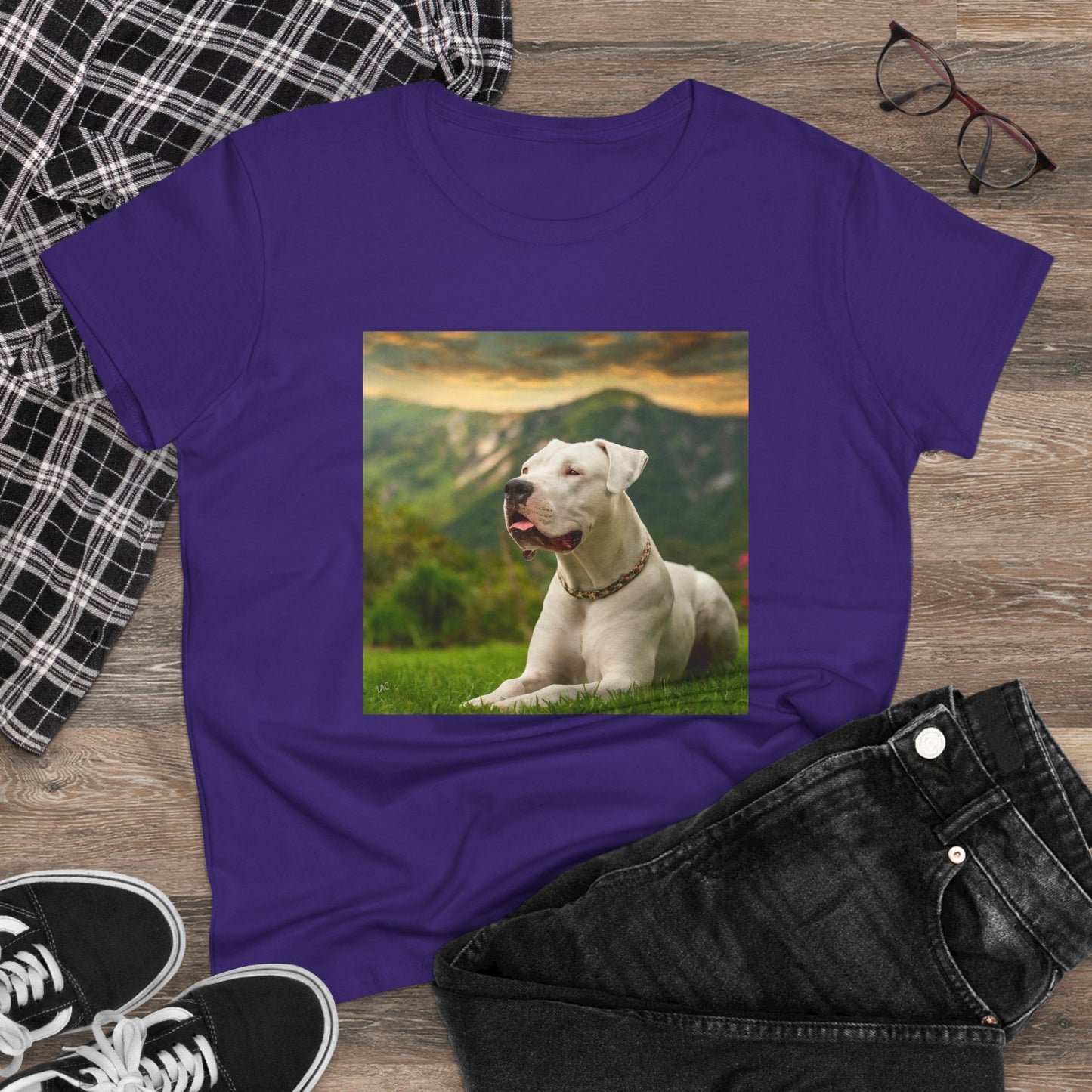 Dogo Argentino Women's Midweight Cotton Tee