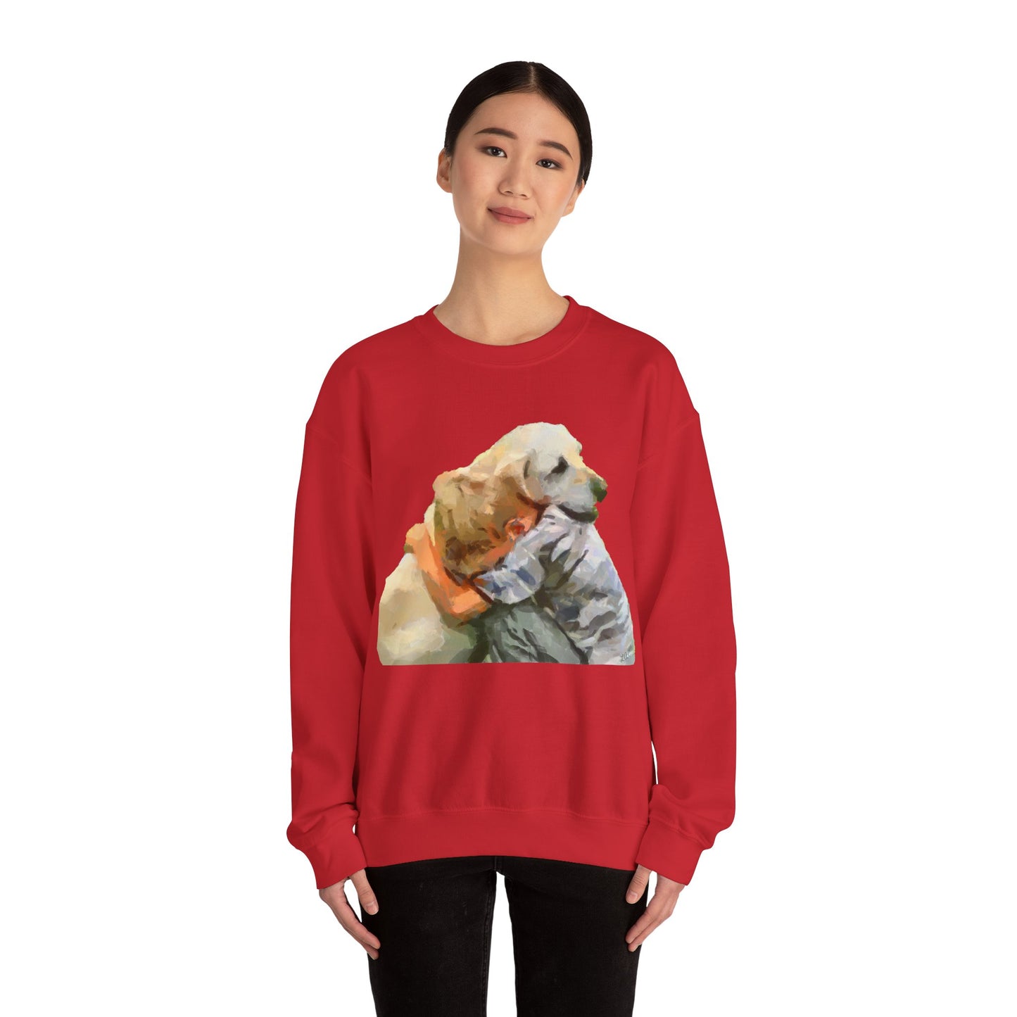 Yellow Labrador Retriever Unisex Crewneck Sweatshirt