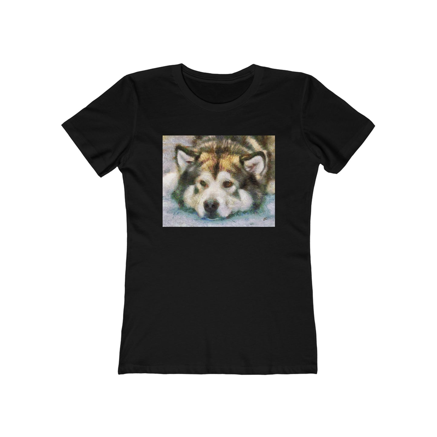 Alaskan Malamute 'Eyak' Women's Slim Fit Ringspun Cotton T-Shirt