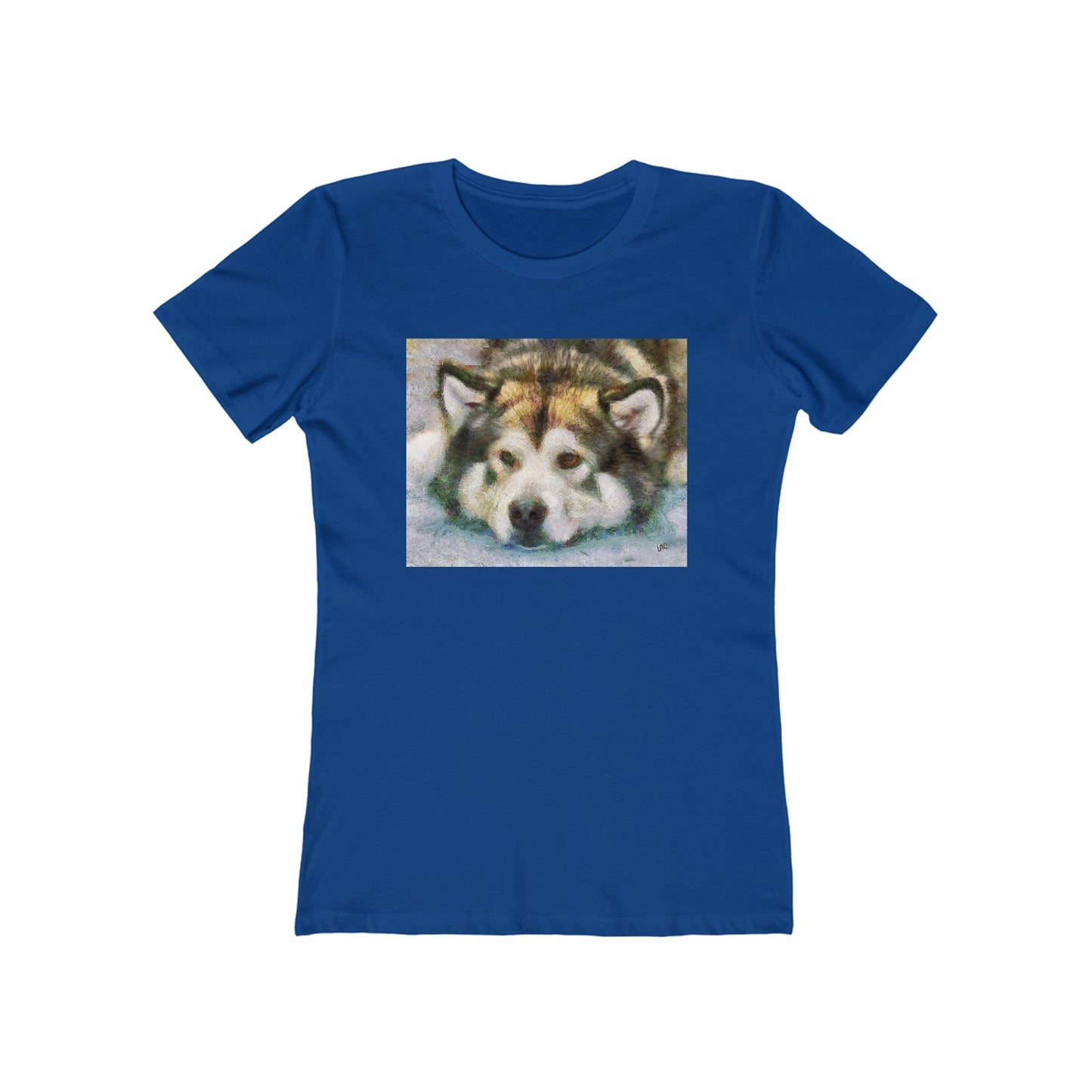 Alaskan Malamute 'Eyak' Women's Slim Fit Ringspun Cotton T-Shirt