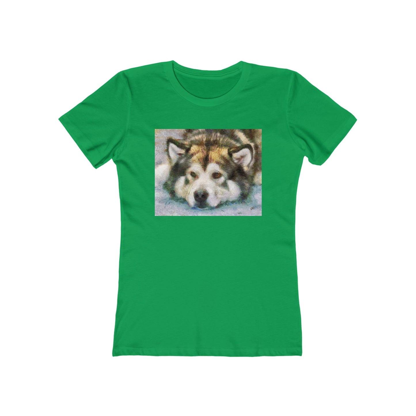 Alaskan Malamute 'Eyak' Women's Slim Fit Ringspun Cotton T-Shirt