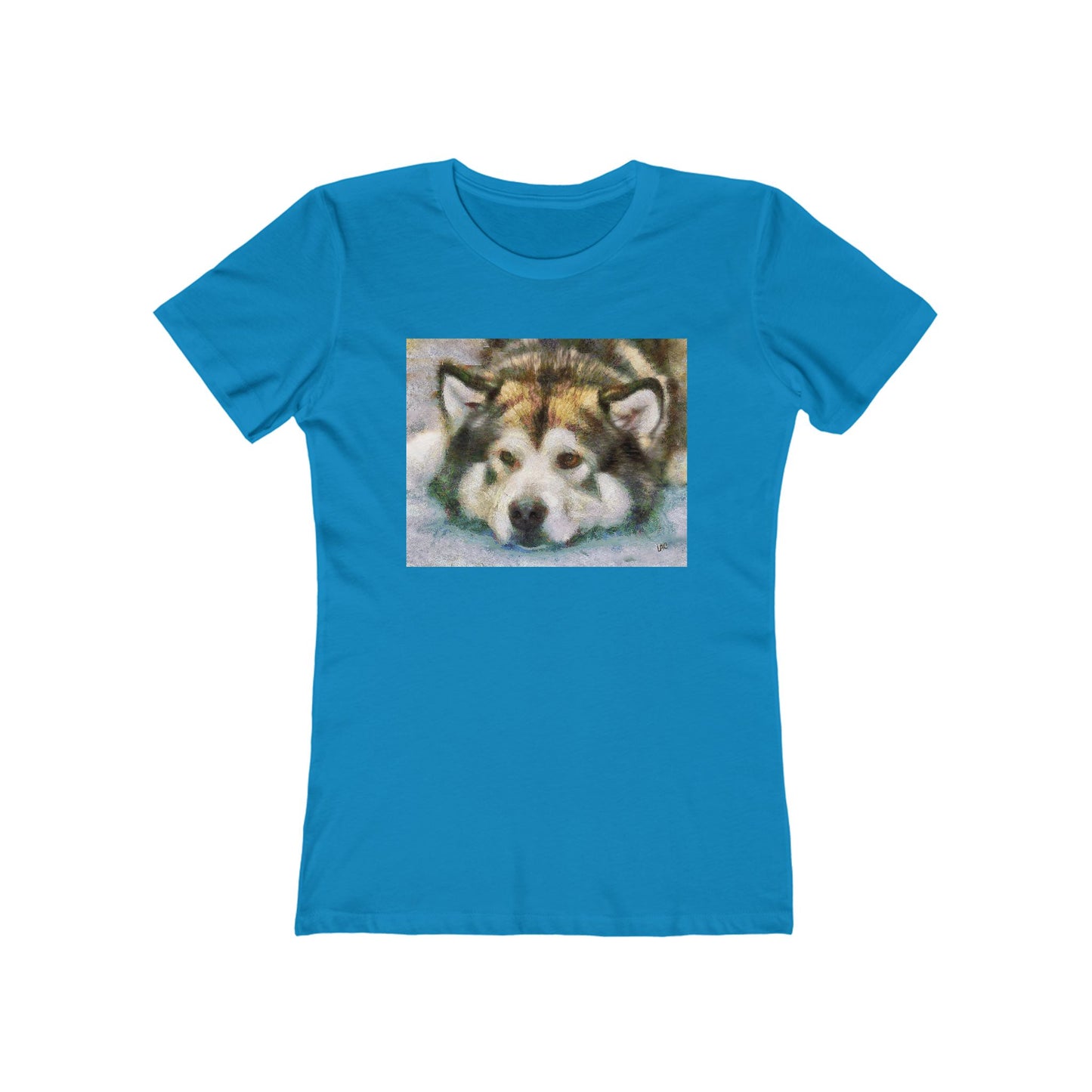 Alaskan Malamute 'Eyak' Women's Slim Fit Ringspun Cotton T-Shirt
