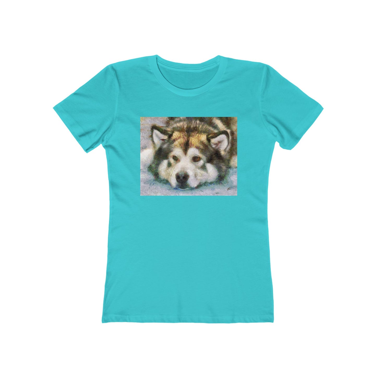 Alaskan Malamute 'Eyak' Women's Slim Fit Ringspun Cotton T-Shirt