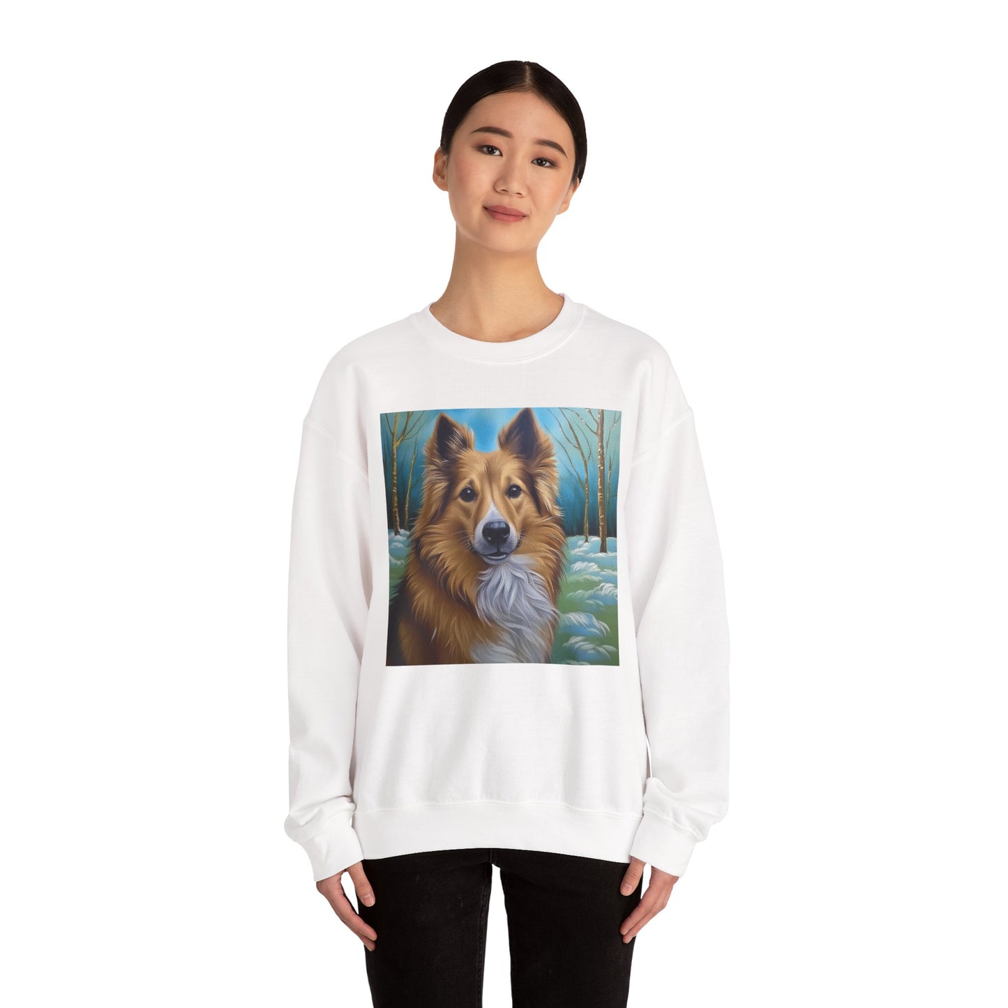 Icelandic Sheepdog #2 Unisex 50/50 Crewneck Sweatshirt