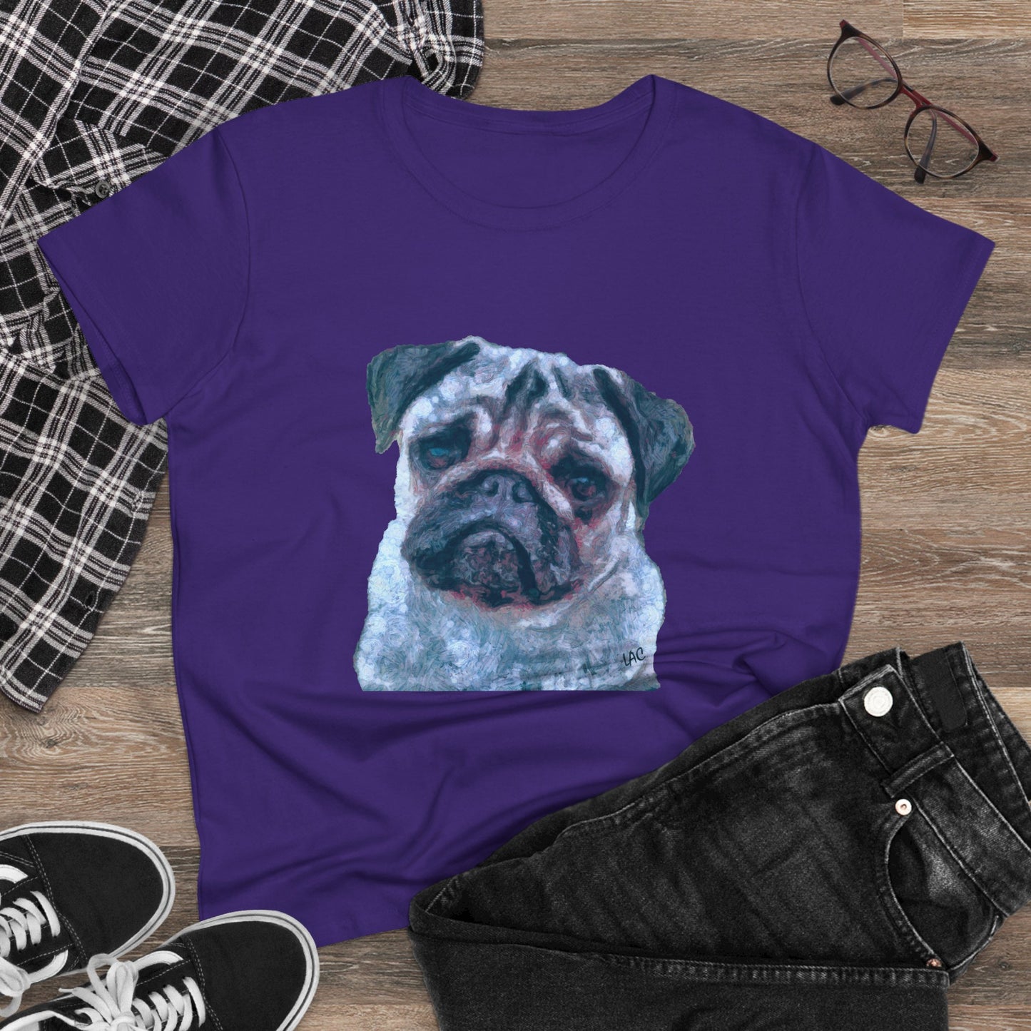 Pug 'Pompey' Women's Midweight Cotton Tee