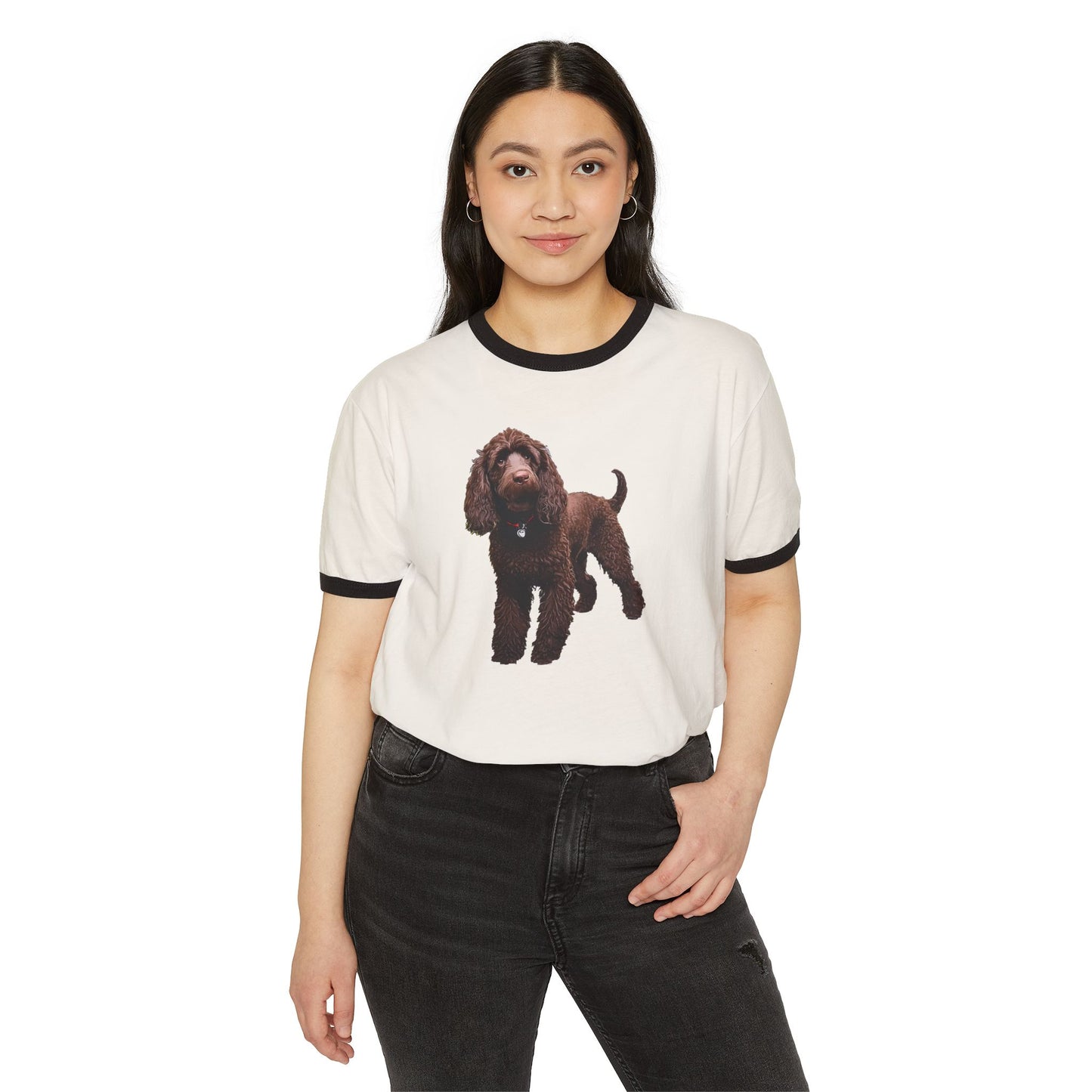 Irish Water Spaniel Classic Cotton Ringer T-Shirt